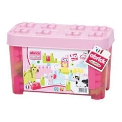 Ecoiffier 7780 - Briques De Construction Abrick : Baril Animaux Rose