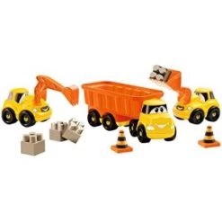 Ecoiffier Ensemble De 3 Véhicules De Chantier Fast Truck Abrick