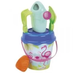 Ecoiffier Seau De Plage Garni Flamants Roses 16 Cm