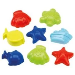 Ecoiffier Moules De Plage - Filet 8 Moules : Océan