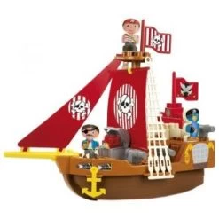 Ecoiffier Bateau Pirate - Jeu De Construction - A Partir De 18 Mois - ABRICK