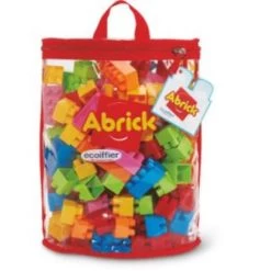 Ecoiffier Jouets - 838 - Sac De Briques à Empiler Abrick - Jeu De Construction Pour Enfants - 120 Pièces Dès 18 Mois - Fabriqué En France, Multicouleur