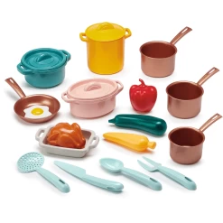 Ecoiffier Batterie De Casseroles Enfant Vert Azur 1685